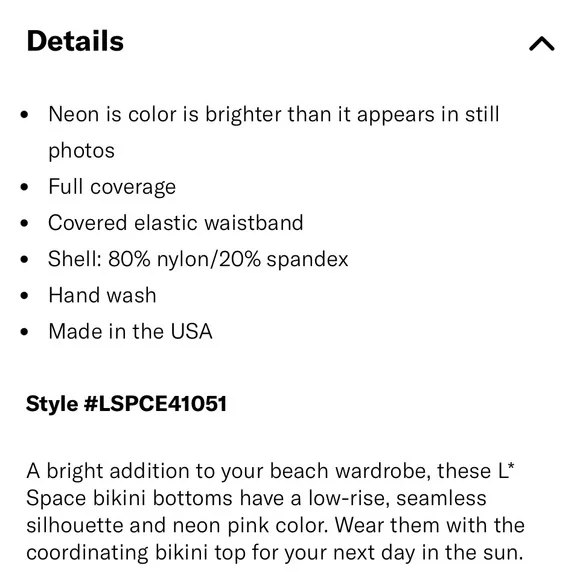 L*SPACE NWT SANDY BOTTOMS BRIGHT FUSCHIA (S) - Picture 8 of 12